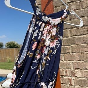 Shein - brand new. Blue floral romper. See pics for measurements!!